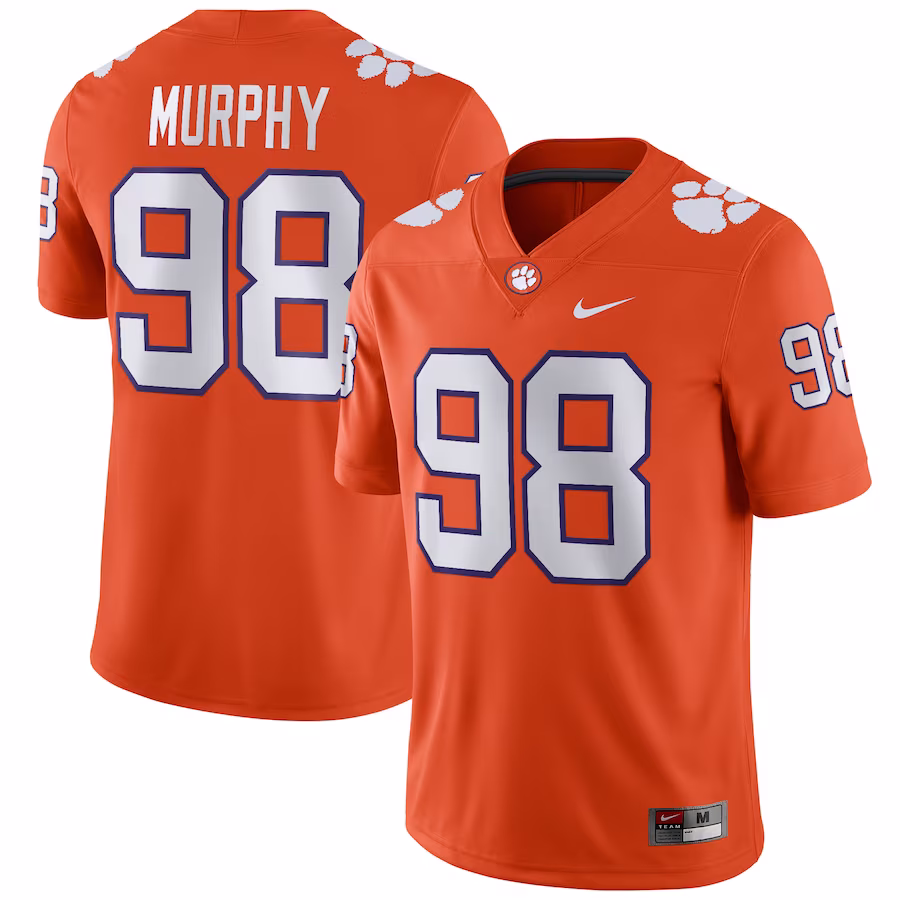 Myles Murphy Clemson Tigers Nike Player Game Jersey - Orange - Puhuasuan