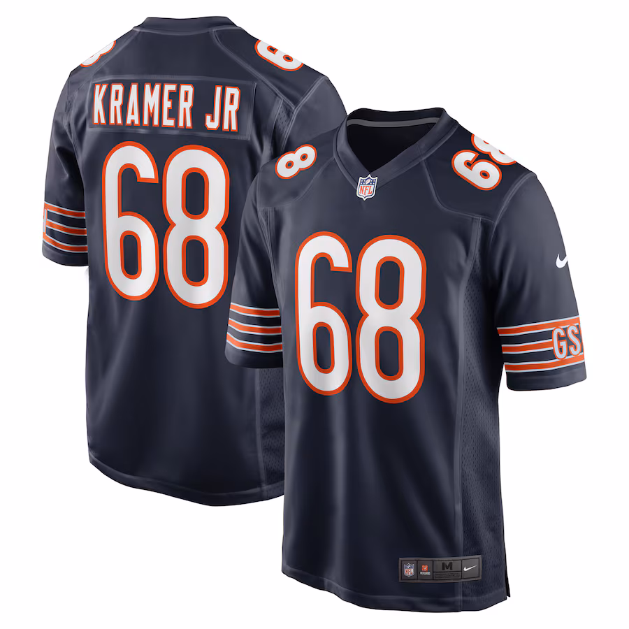 Men's Chicago Bears Doug Kramer Jr. Nike Navy Game Jersey - Puhuasuan