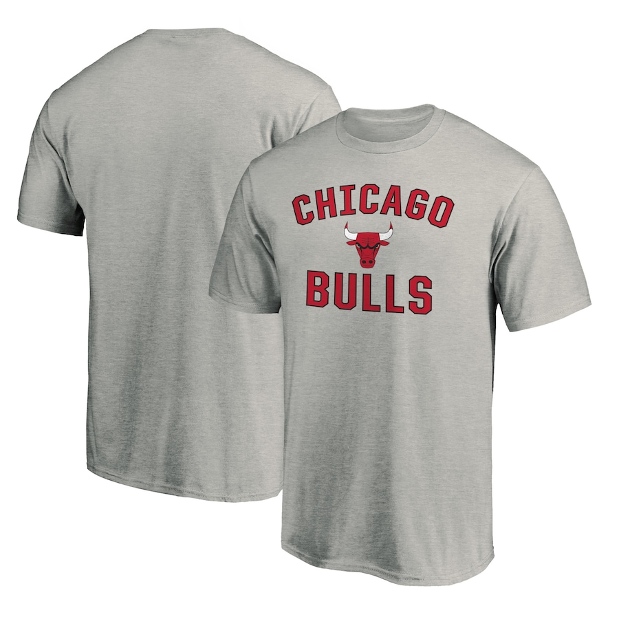 Men's Chicago Bulls Heathered Gray Victory Arch T-Shirt - Puhuasuan
