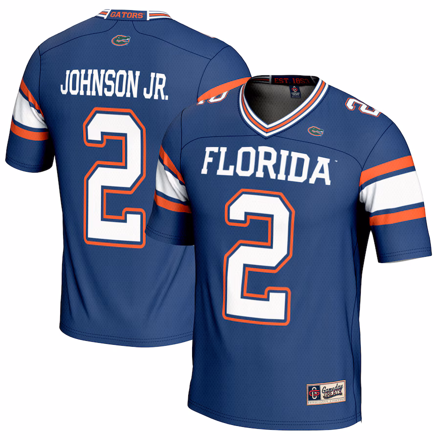 Montrell Johnson Jr. Florida Gators GameDay Greats NIL Player Football Jersey - Royal - Puhuasuan