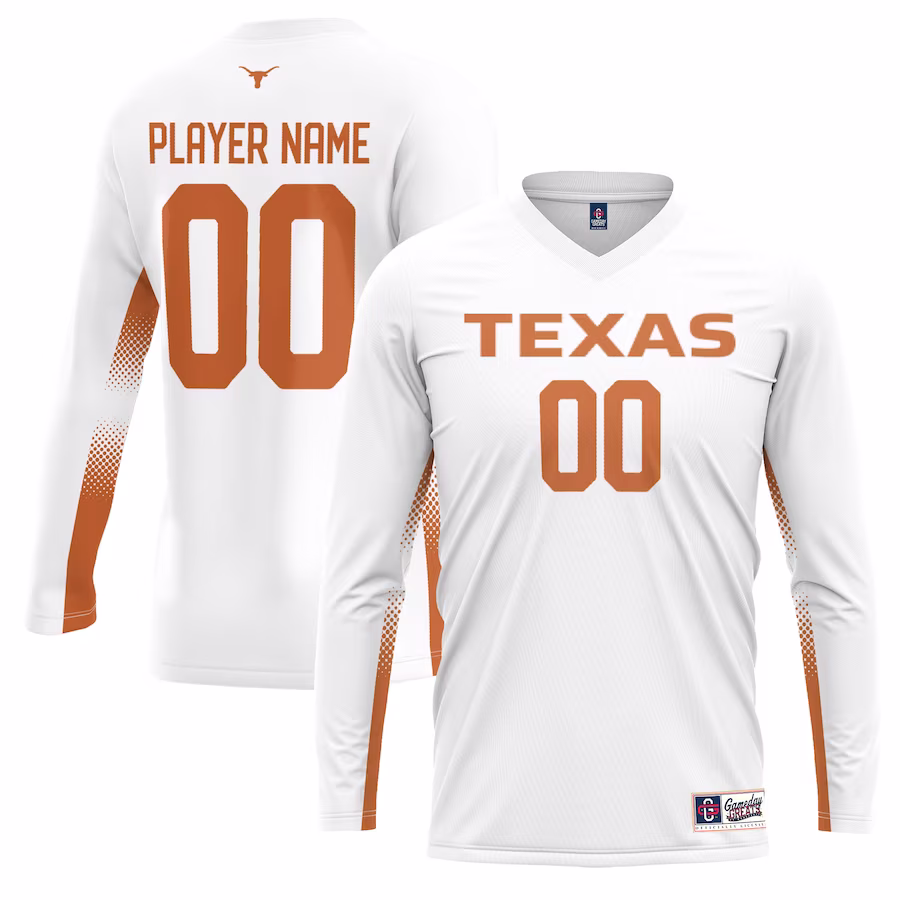Texas Longhorns GameDay Greats Youth NIL Lightweight Volleyball Jersey - White - Puhuasuan