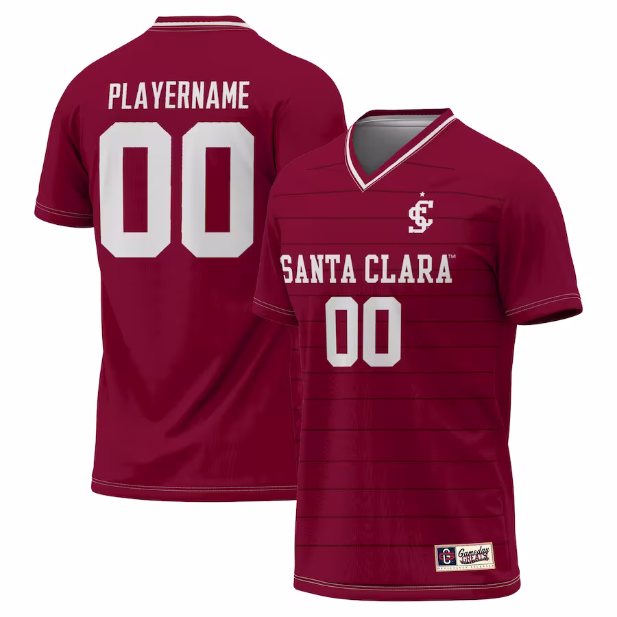 Santa Clara Broncos GameDay Greats Youth NIL Pick-A-Player Lightweight Men's Soccer Jersey - Maroon - Puhuasuan