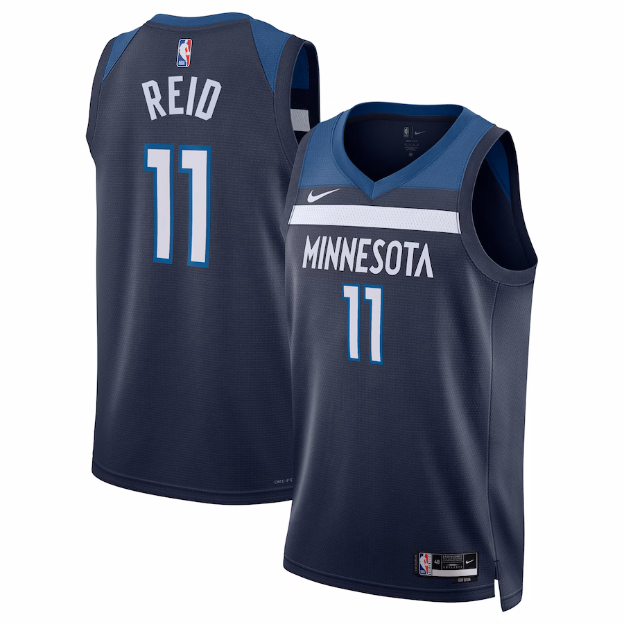 Unisex Minnesota Timberwolves Naz Reid Nike Navy Swingman Jersey - Icon Edition - Puhuasuan