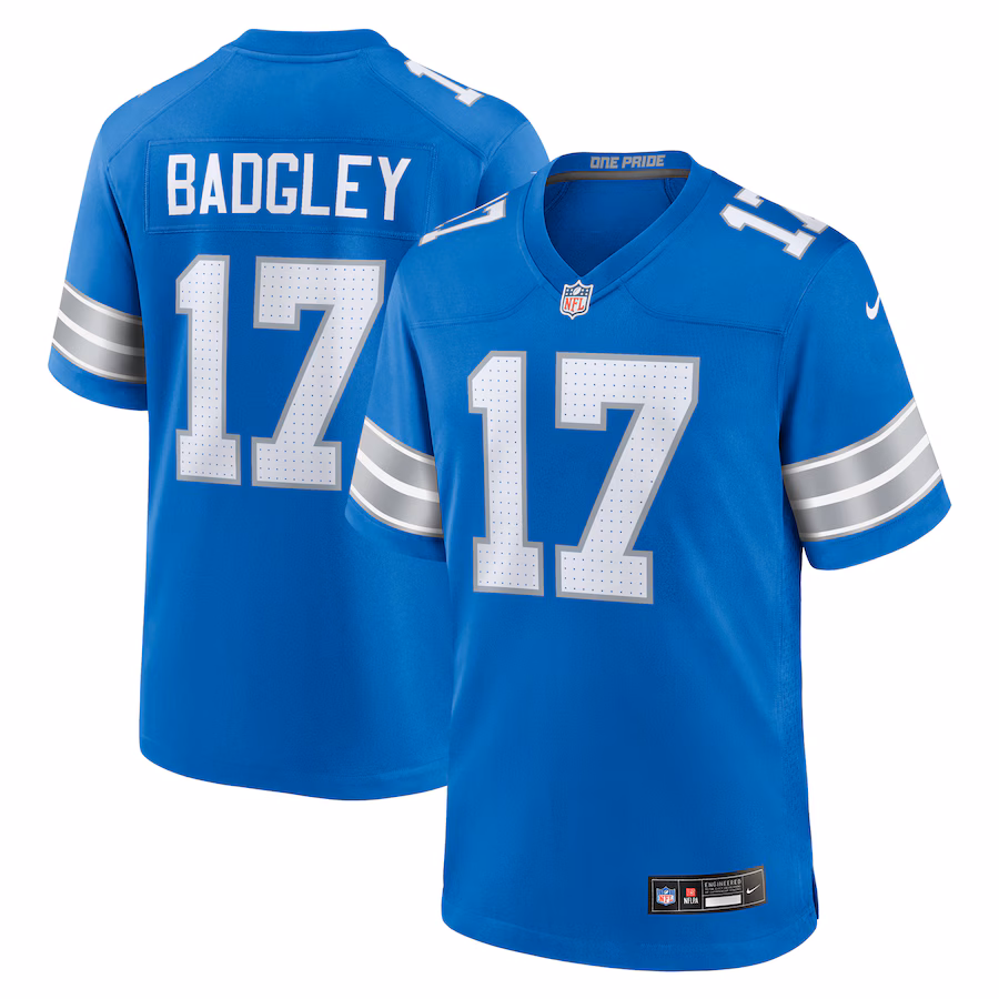 Men's Detroit Lions Michael Badgley Nike Blue Team Game Jersey - Puhuasuan