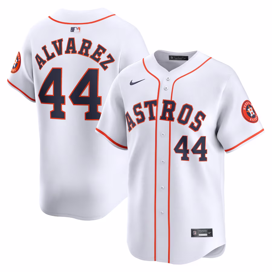 Men's Houston Astros Yordan Alvarez Nike White Home Limited Player Jersey - Puhuasuan