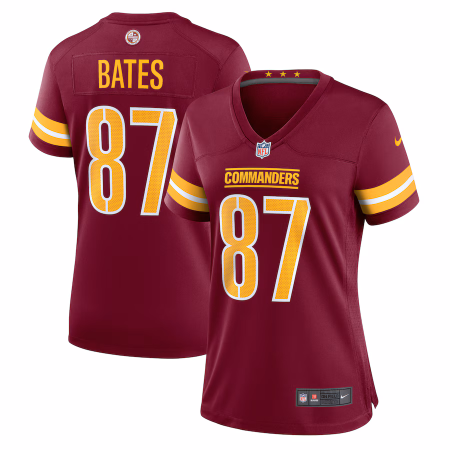 Women's Washington Commanders John Bates Nike  Burgundy  Game Jersey - Puhuasuan