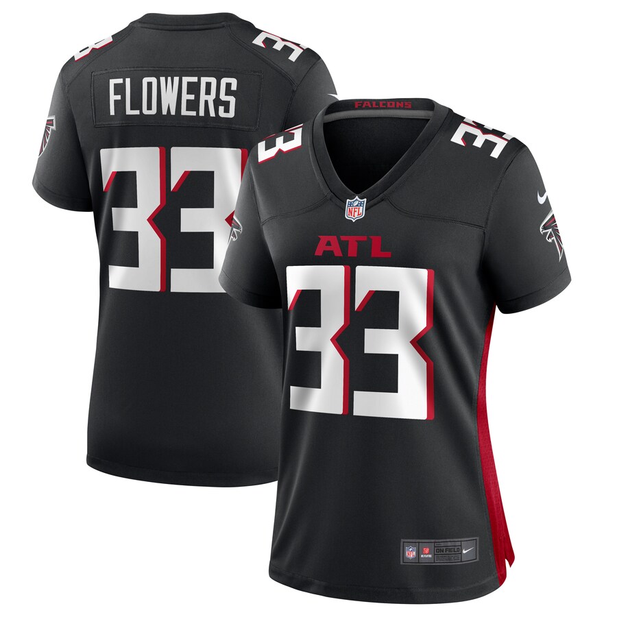 Women's Atlanta Falcons Tre Flowers Nike  Black Team Game Jersey - Puhuasuan