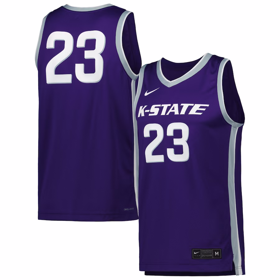 #23 Kansas State Wildcats Nike Replica Basketball Jersey - Purple - Puhuasuan