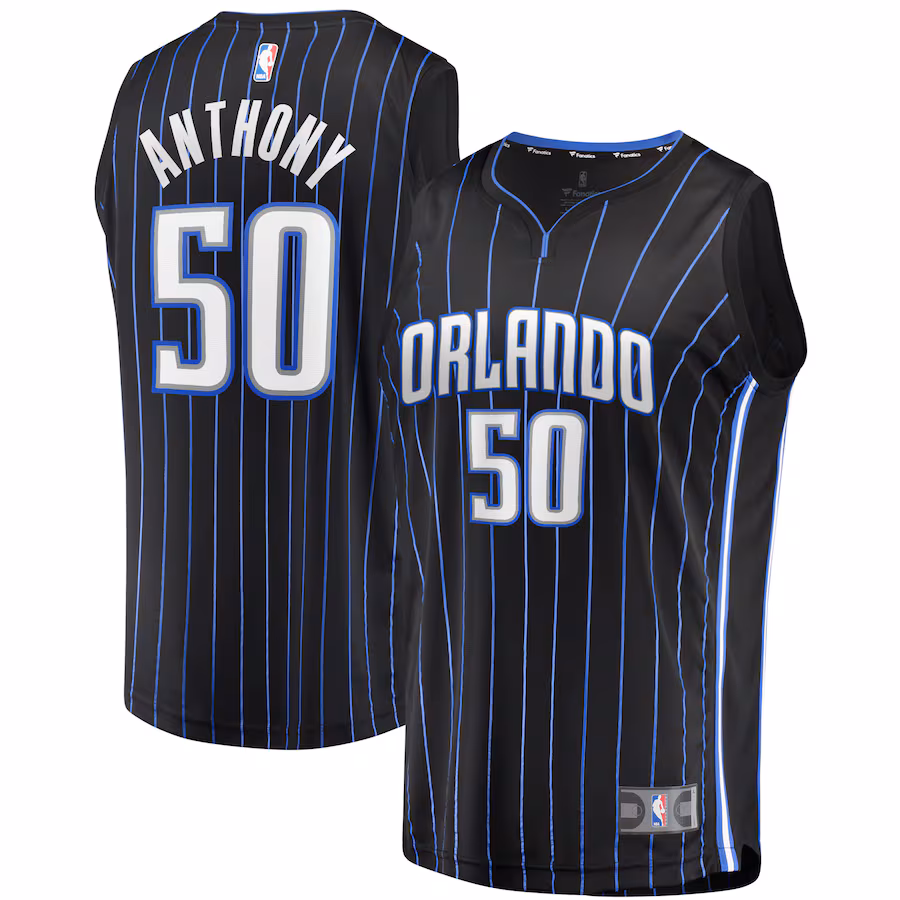 Men's Orlando Magic Cole Anthony Fanatics Black 2020 NBA Draft First Round Pick Fast Break Replica Jersey - Icon Edition - Puhuasuan