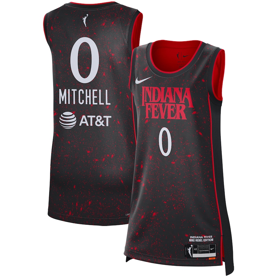 Women's Indiana Fever Kelsey Mitchell Nike Black 2021 Rebel Edition Victory Player Jersey - Puhuasuan
