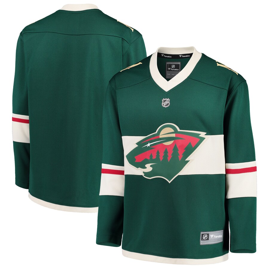 Youth Minnesota Wild Fanatics Branded Green Home Replica Blank Jersey - Puhuasuan