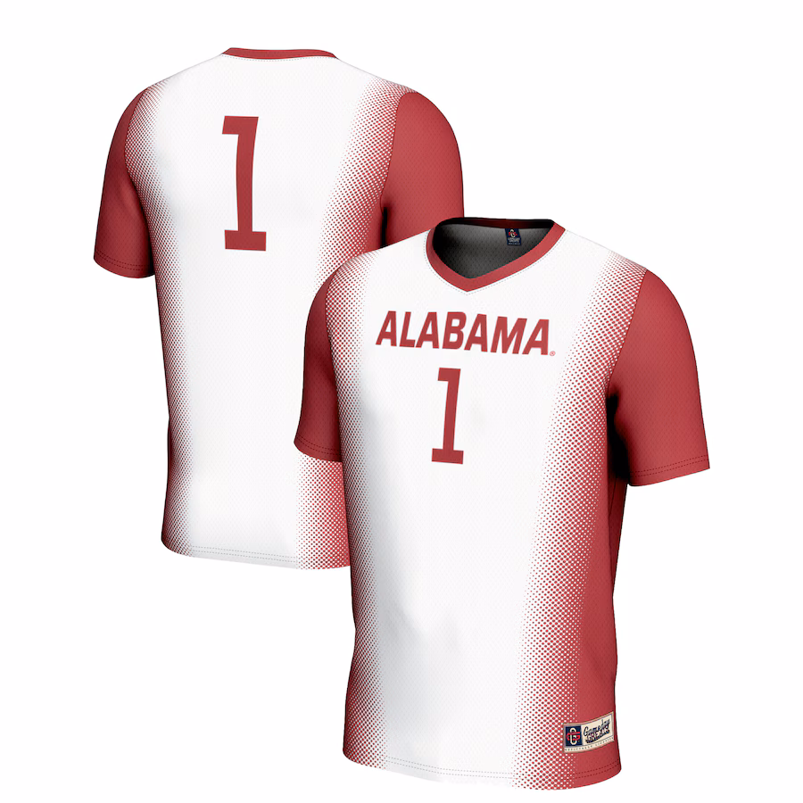 Unisex GameDay Greats #1 White Alabama Crimson Tide  Lightweight Women's Soccer Jersey - Puhuasuan
