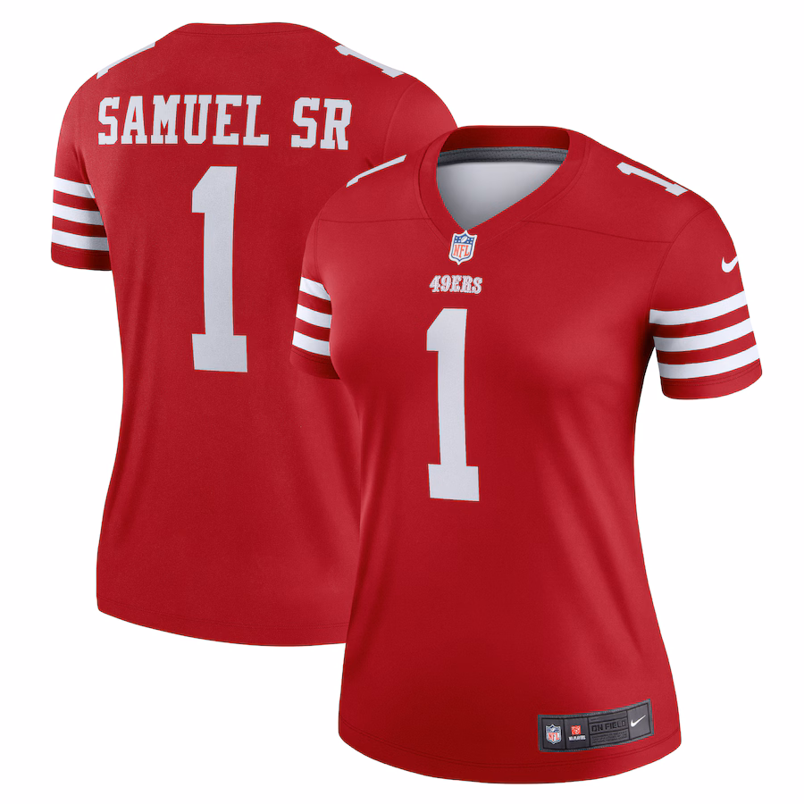 Women's San Francisco 49ers Deebo Samuel Sr Nike Scarlet Legend Player Performance Top - Puhuasuan