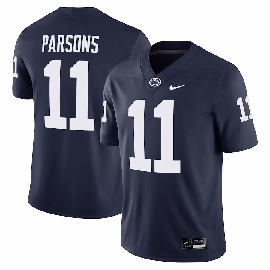 Men's Nike Micah Parsons Navy Penn State Nittany Lions Alumni Game Jersey - Puhuasuan