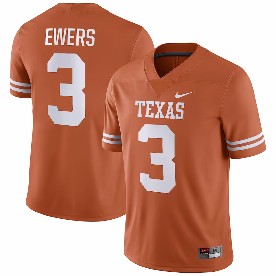 Quinn Ewers Texas Longhorns Nike NIL Replica Football Jersey - Texas Orange - Puhuasuan