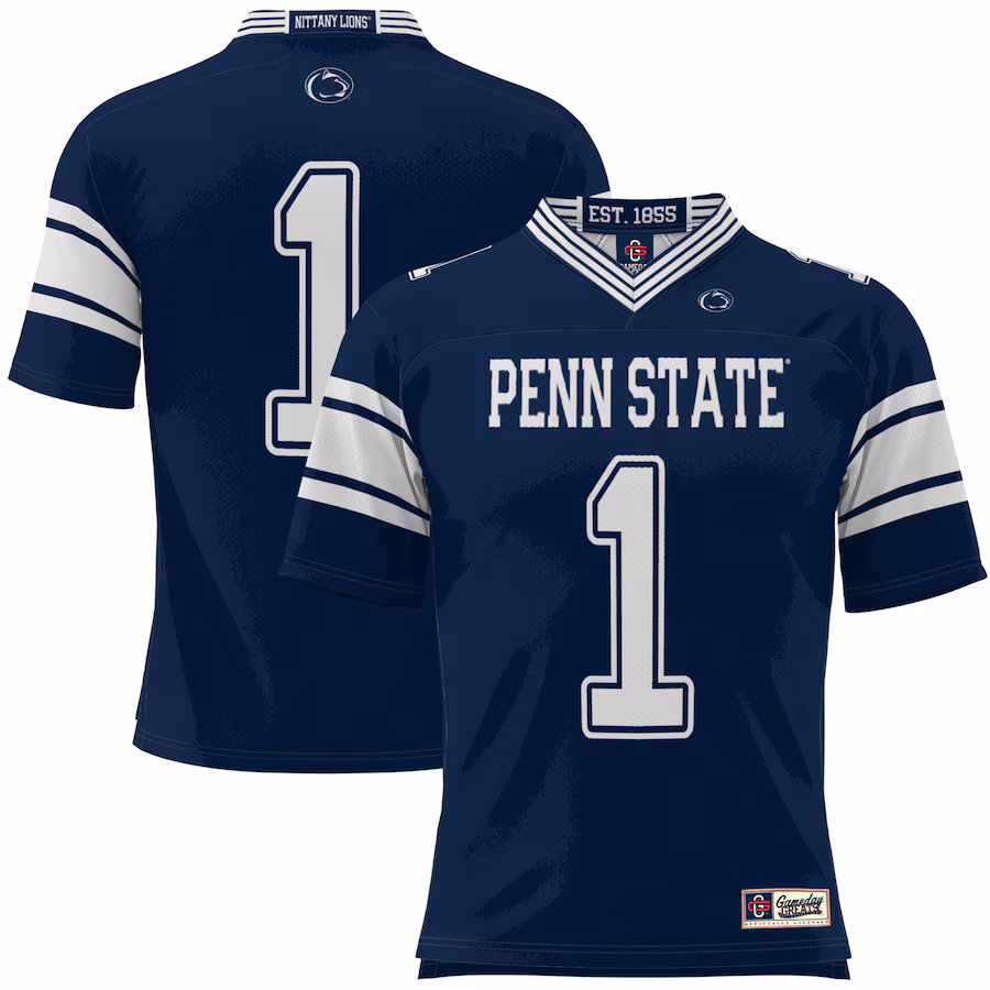 Men's GameDay Greats #1 Navy Penn State Nittany Lions Football Jersey - Puhuasuan