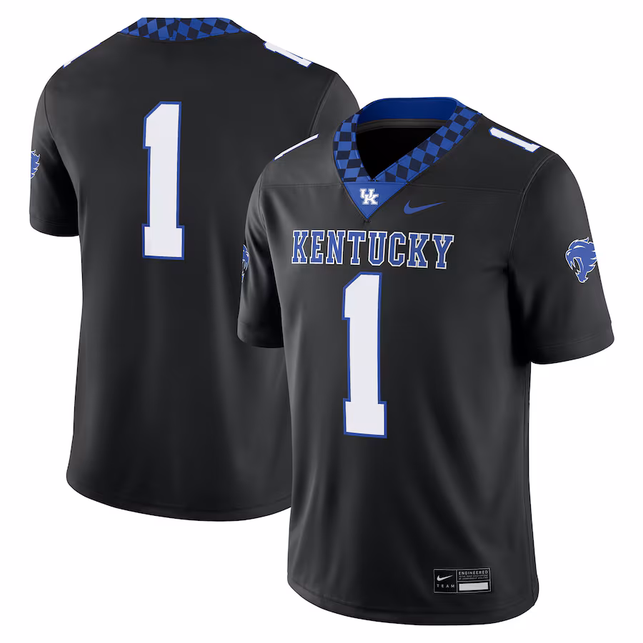 Men's Nike #1 Black Kentucky Wildcats Alternate Game Jersey - Puhuasuan