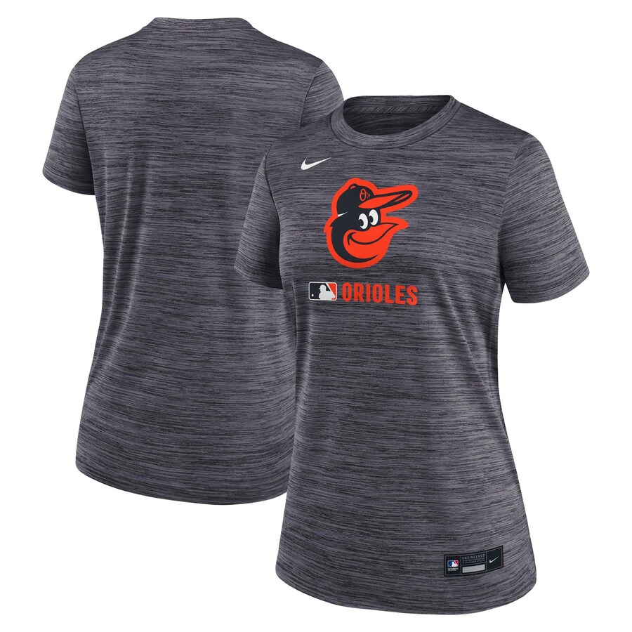 Women's Baltimore Orioles Nike Black Authentic Collection Velocity Performance T-Shirt - Puhuasuan