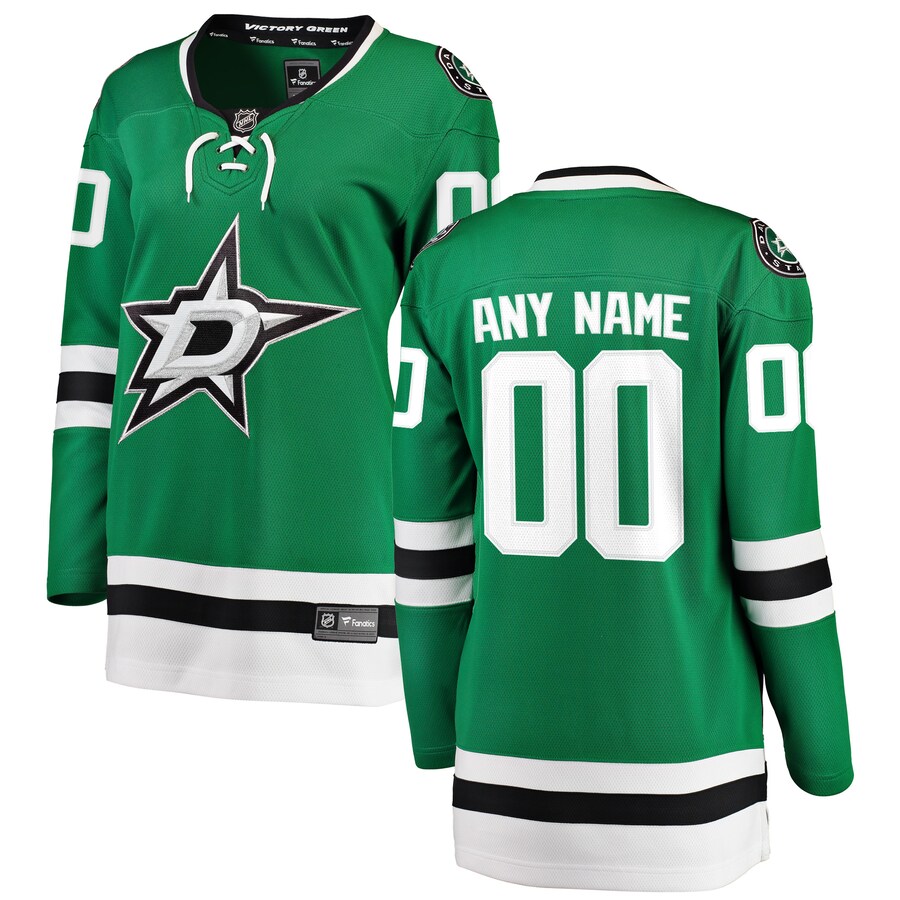 Women's Dallas Stars Fanatics Branded Green Home Breakaway Custom Jersey - Puhuasuan