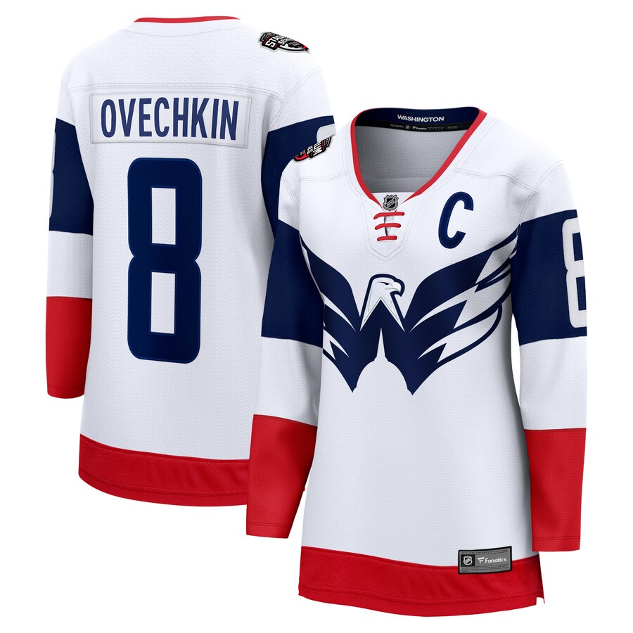 Women's Washington Capitals Alexander Ovechkin Fanatics Branded White 2023 NHL Stadium Series Breakaway Player Jersey - Puhuasuan