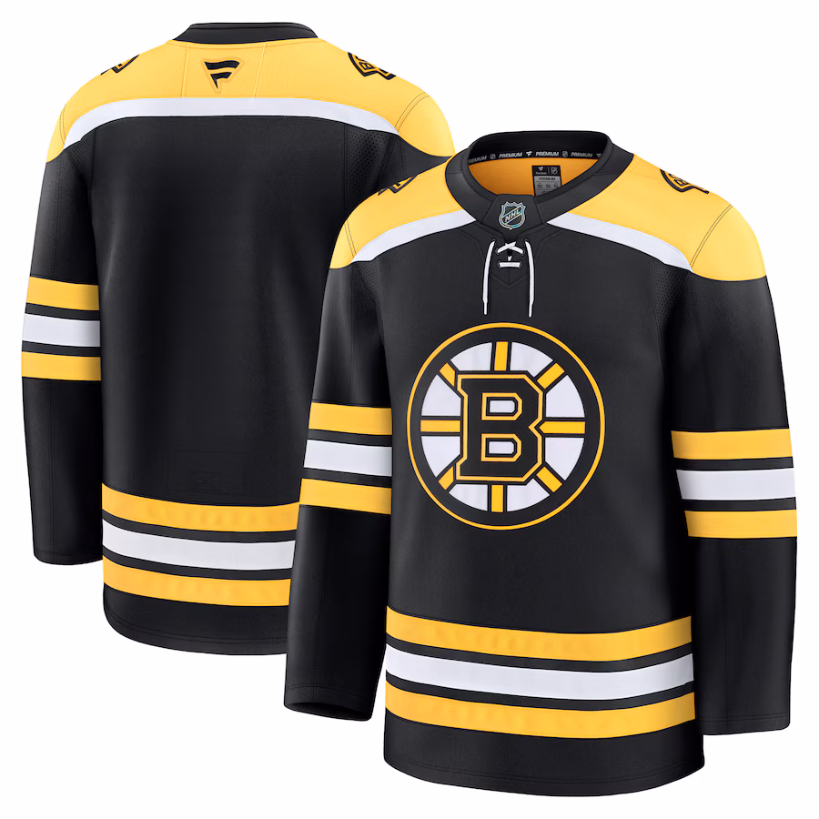 Men's Boston Bruins Fanatics Black Home Premium Jersey - Puhuasuan