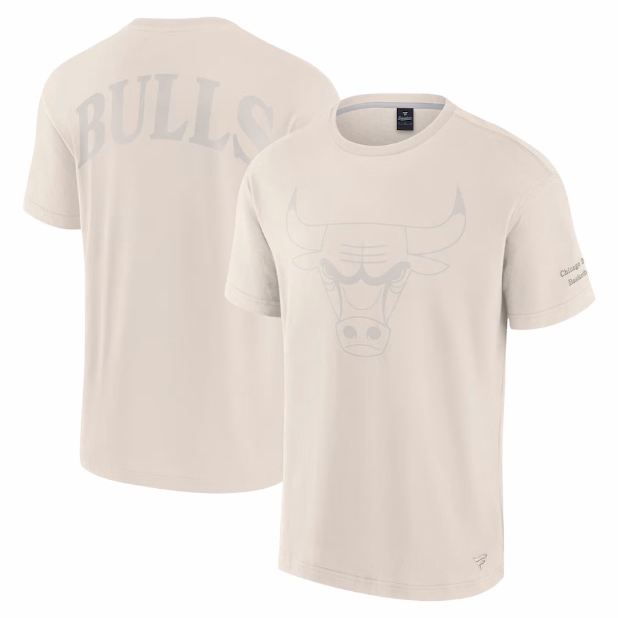 Men's Chicago Bulls Fanatics Cream Elements Iconic T-Shirt - Puhuasuan