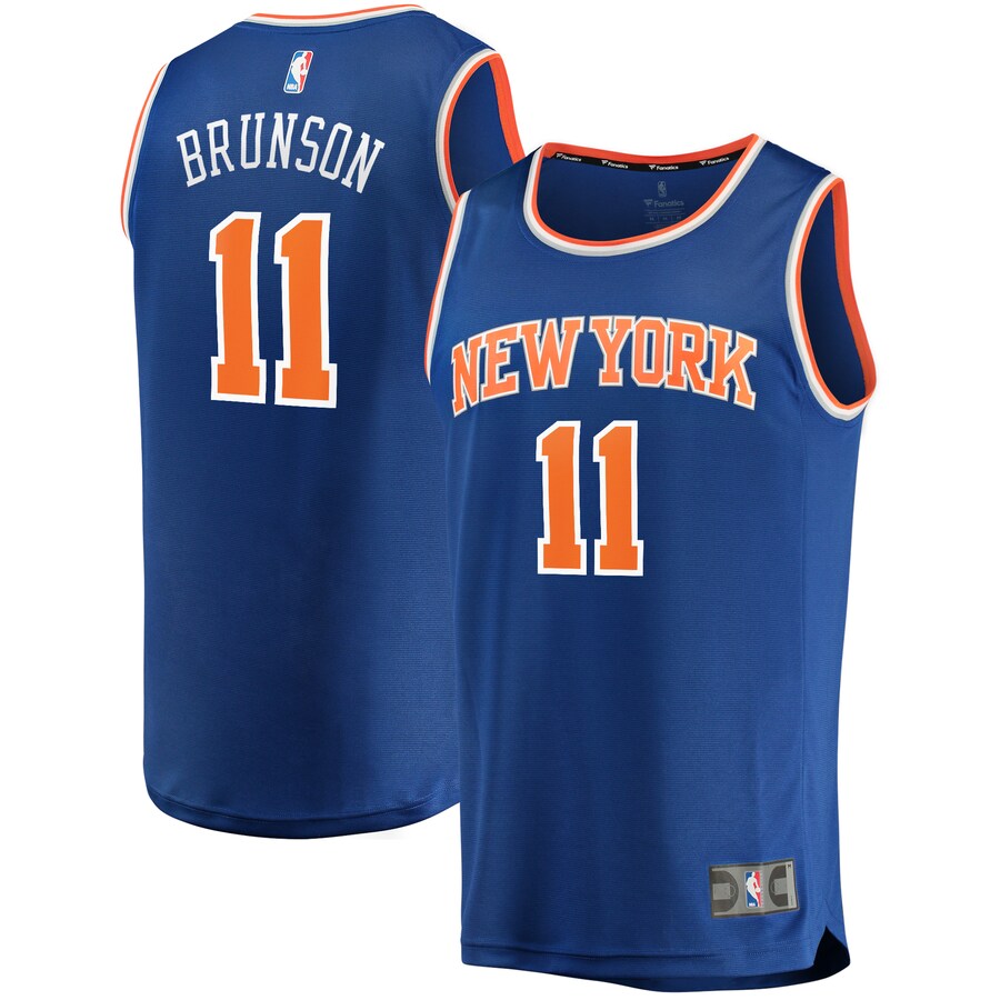 Men's New York Knicks Jalen Brunson Fanatics Royal Big & Tall Fast Break Player Jersey - Icon Edition - Puhuasuan