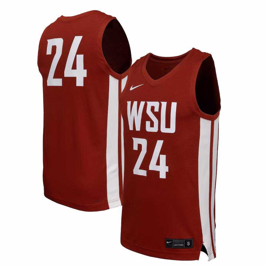 Men's Nike  Crimson Washington State Cougars  Replica Basketball Jersey - Puhuasuan