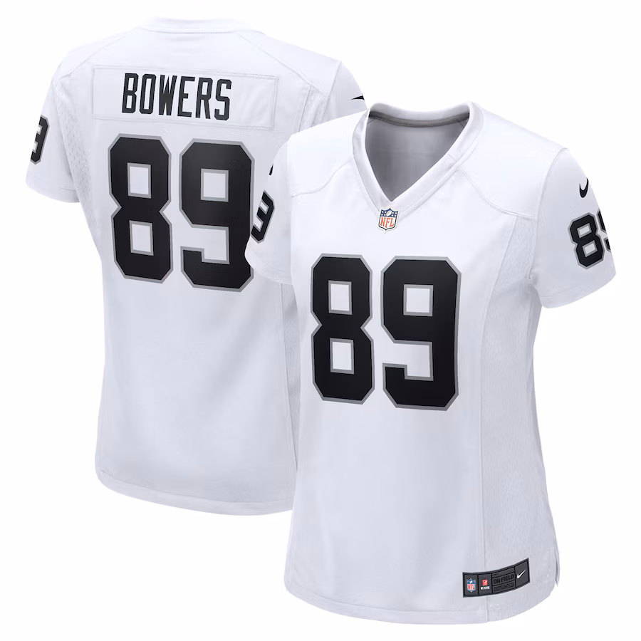 Women's Las Vegas Raiders Brock Bowers Nike White Game Jersey - Puhuasuan