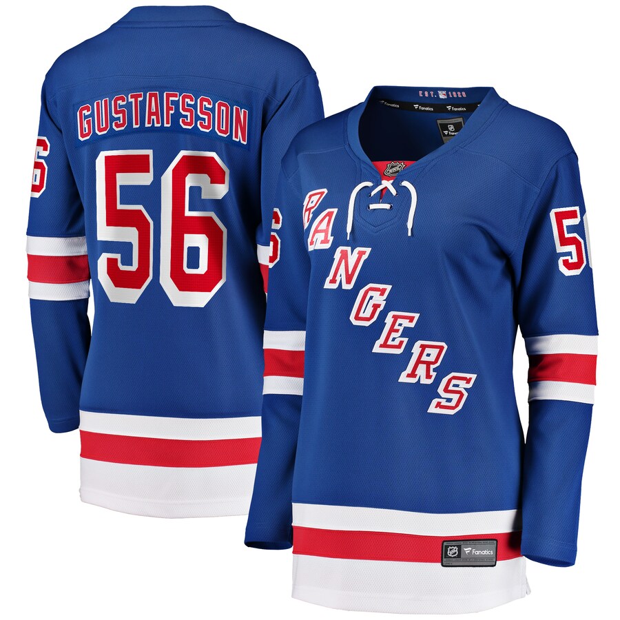 Women's New York Rangers Erik Gustafsson Fanatics Branded Blue Home Breakaway Player Jersey - Puhuasuan