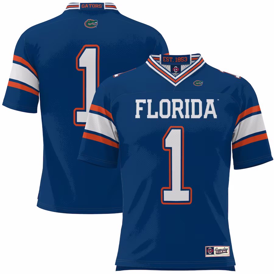 #1 Florida Gators GameDay Greats Football Jersey - Royal - Puhuasuan