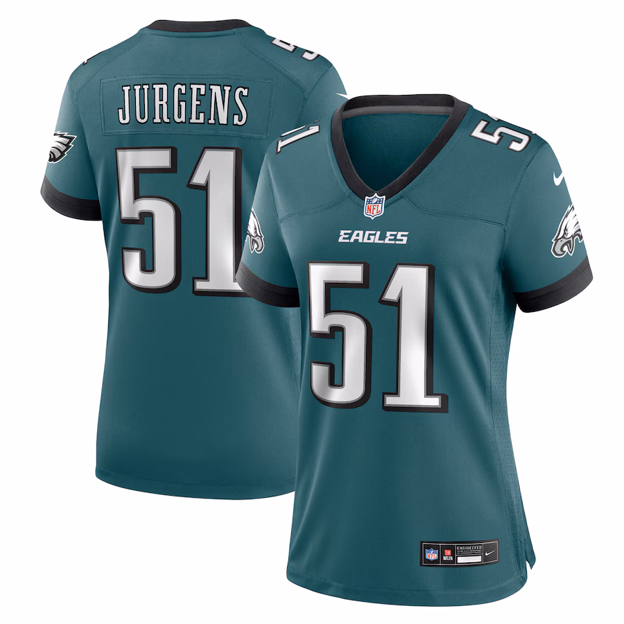 Women's Philadelphia Eagles Cam Jurgens Nike Midnight Green Team Game Jersey - Puhuasuan