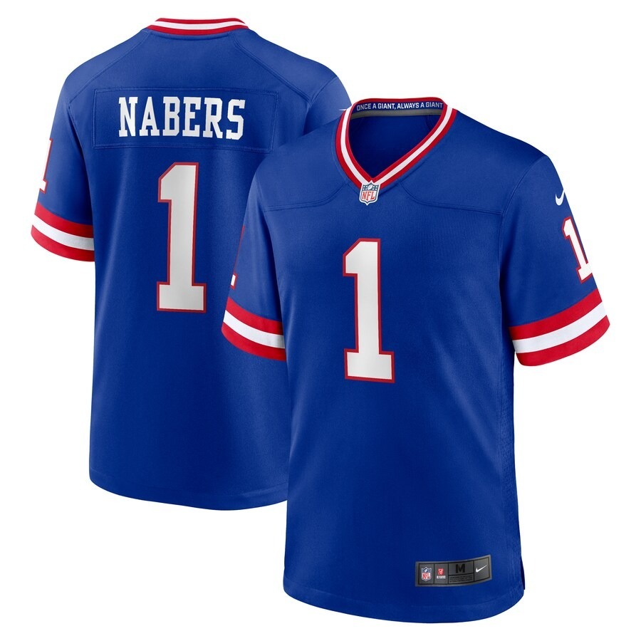 Men's New York Giants Malik Nabers Nike Royal 2nd Alternate Game Jersey - Puhuasuan