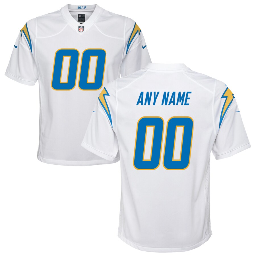 Youth Los Angeles Chargers Nike White Custom Game Jersey - Puhuasuan