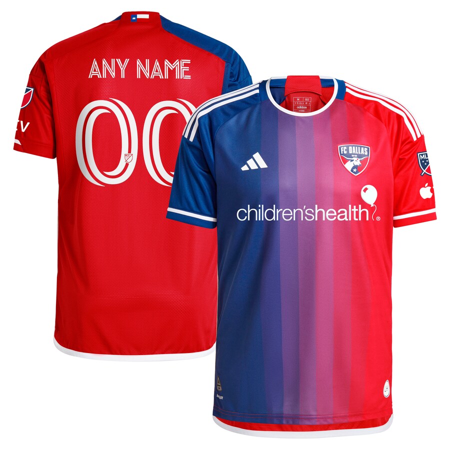 Men's FC Dallas  adidas Navy 2024 After Burner Authentic Custom Jersey - Puhuasuan