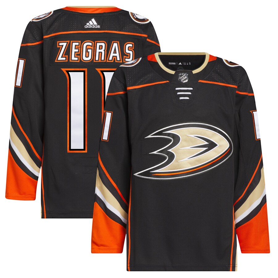 Men's Anaheim Ducks Trevor Zegras adidas Black Home Primegreen Authentic Pro Player Jersey - Puhuasuan