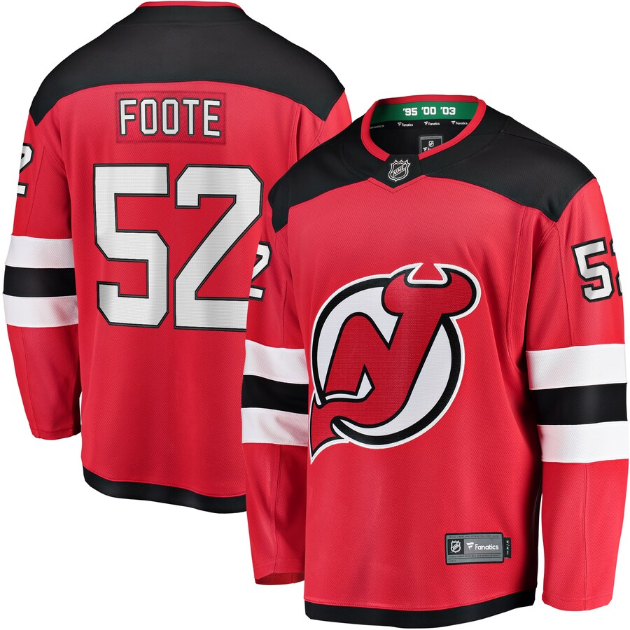 Men's New Jersey Devils Cal Foote Fanatics Branded Red Home Breakaway Jersey - Puhuasuan
