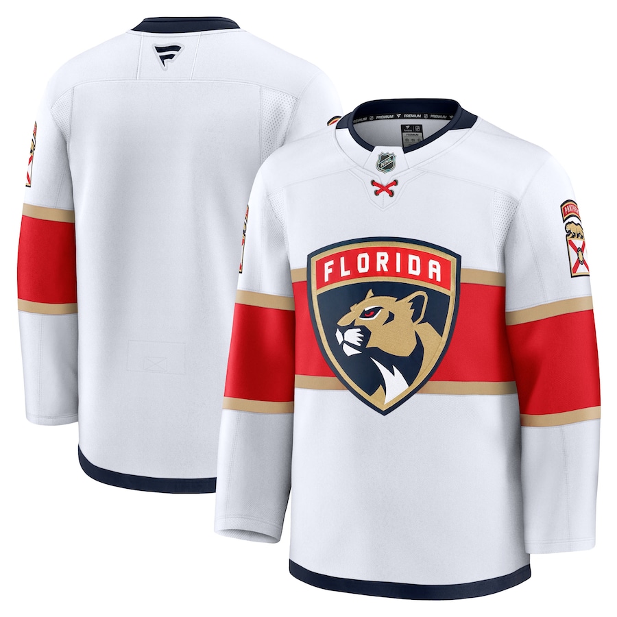 Men's Florida Panthers Fanatics White Away Premium Jersey - Puhuasuan