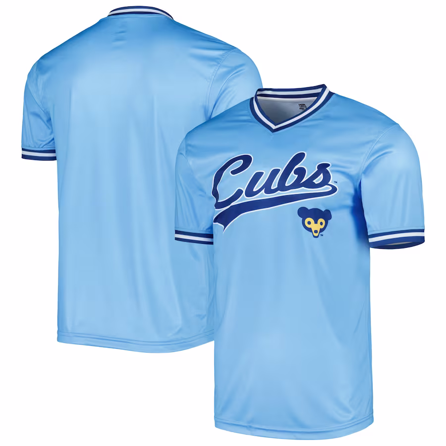 Men's Chicago Cubs Stitches Light Blue Cooperstown Collection Team Jersey - Puhuasuan