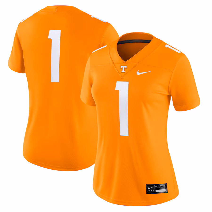 Women's Nike #1 Tennessee Orange Tennessee Volunteers Game Jersey - Puhuasuan