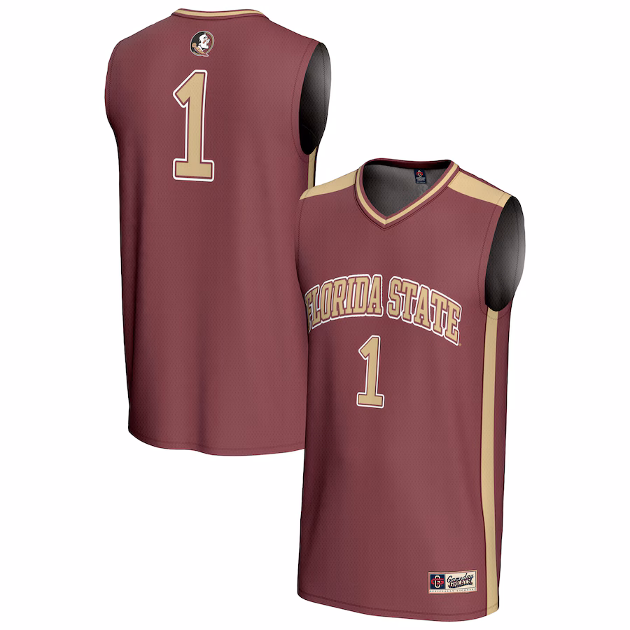 Unisex GameDay Greats #1 Garnet Florida State Seminoles Lightweight Collegiate Basketball Fashion Jersey - Puhuasuan