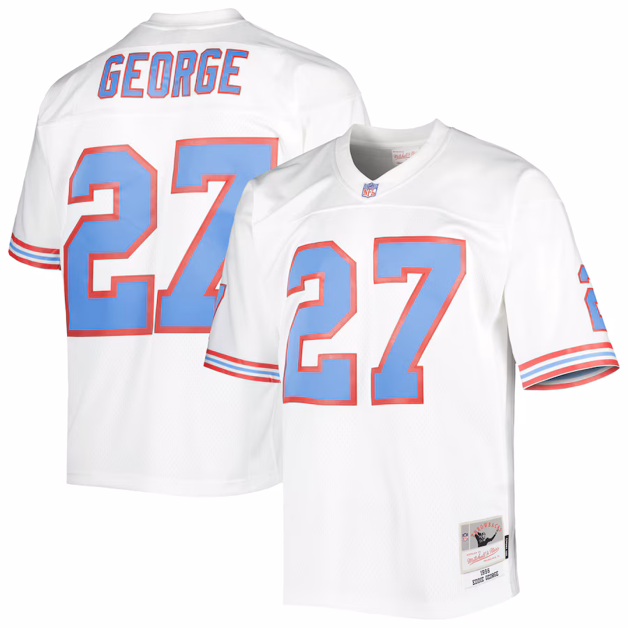 Men's Houston Oilers Eddie George Mitchell & Ness White Legacy Replica Jersey - Puhuasuan