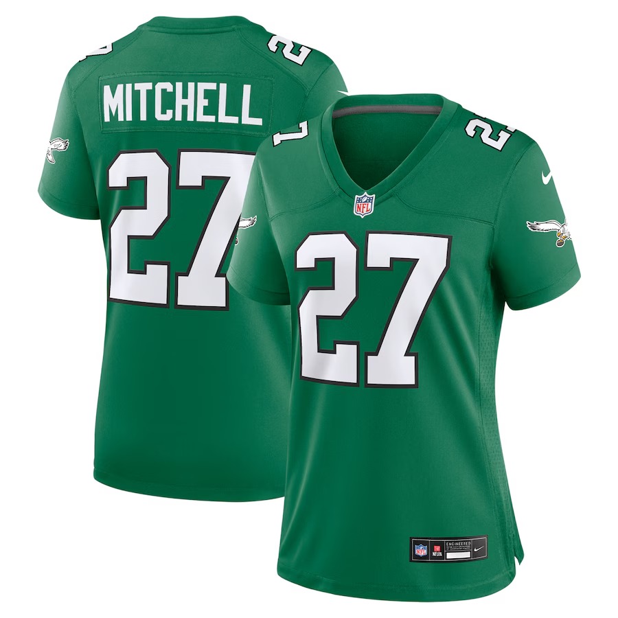 Women's Philadelphia Eagles Quinyon Mitchell Nike Kelly Green Alternate Game Jersey - Puhuasuan