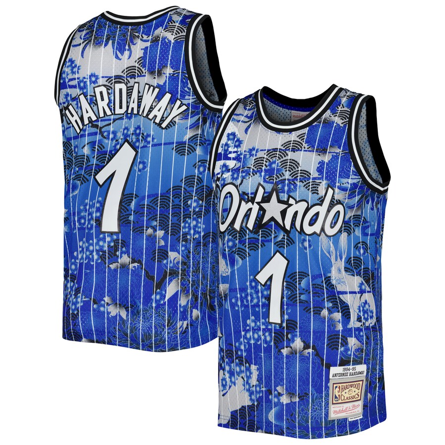 Men's Orlando Magic Penny Hardaway Mitchell & Ness Blue 1994/95 Hardwood Classics Lunar New Year Swingman Jersey - Puhuasuan