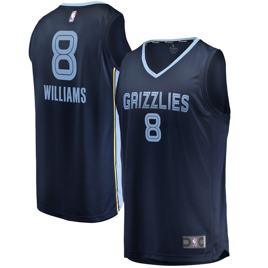 Men's Memphis Grizzlies Fanatics Navy Ziaire Williams Fast Break Replica Jersey - Icon Edition - Puhuasuan