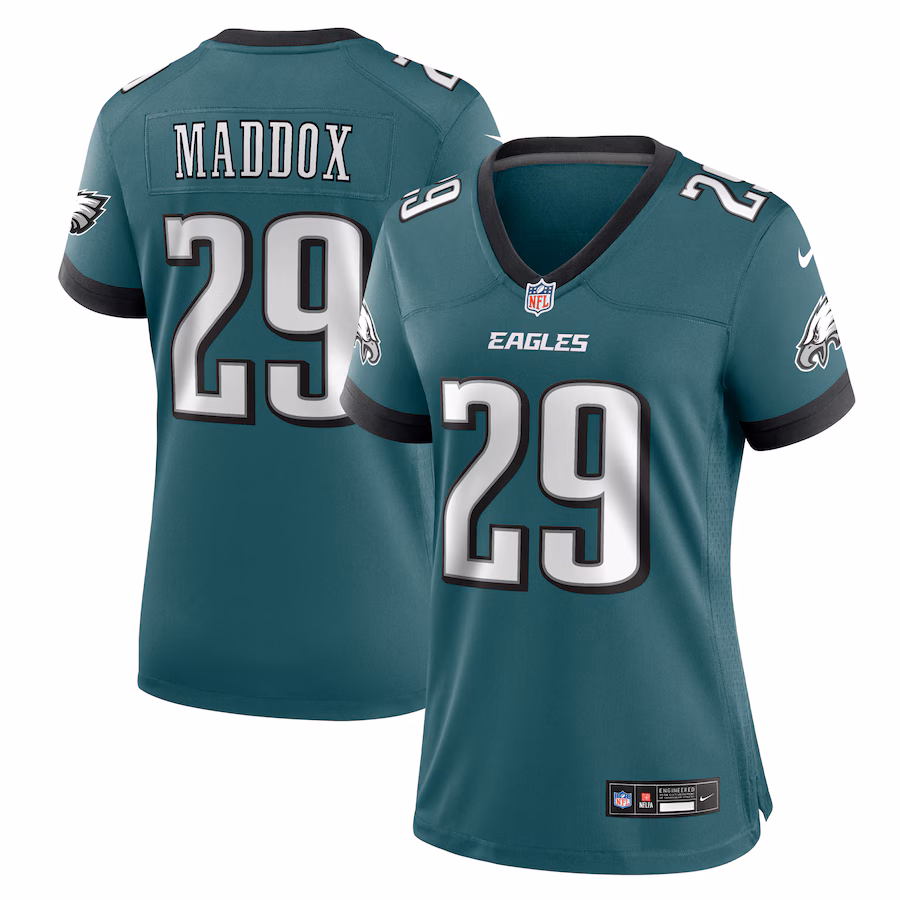 Women's Philadelphia Eagles Avonte Maddox Nike Midnight Green Team Game Jersey - Puhuasuan