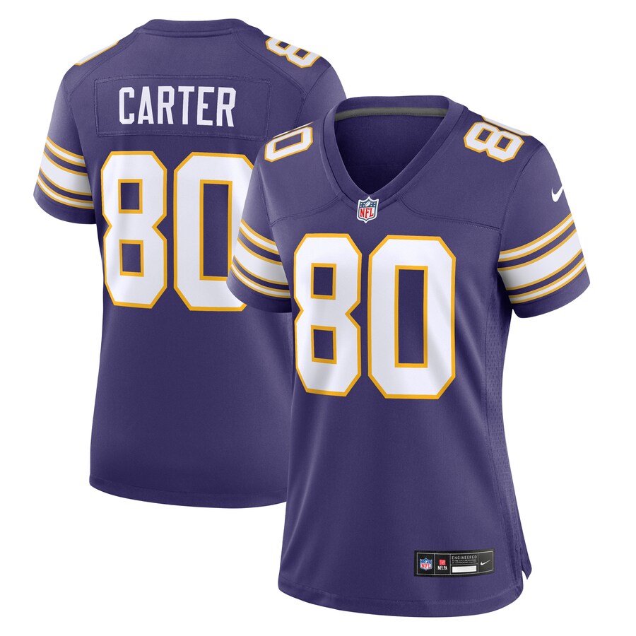 Women's Minnesota Vikings Cris Carter Nike Purple Classic Retired Player Game Jersey - Puhuasuan