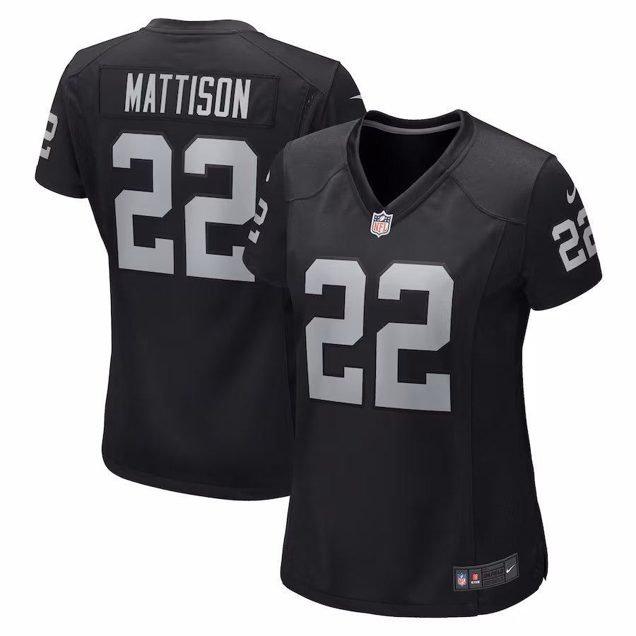Women's Las Vegas Raiders Alexander Mattison Nike Black Game Jersey - Puhuasuan