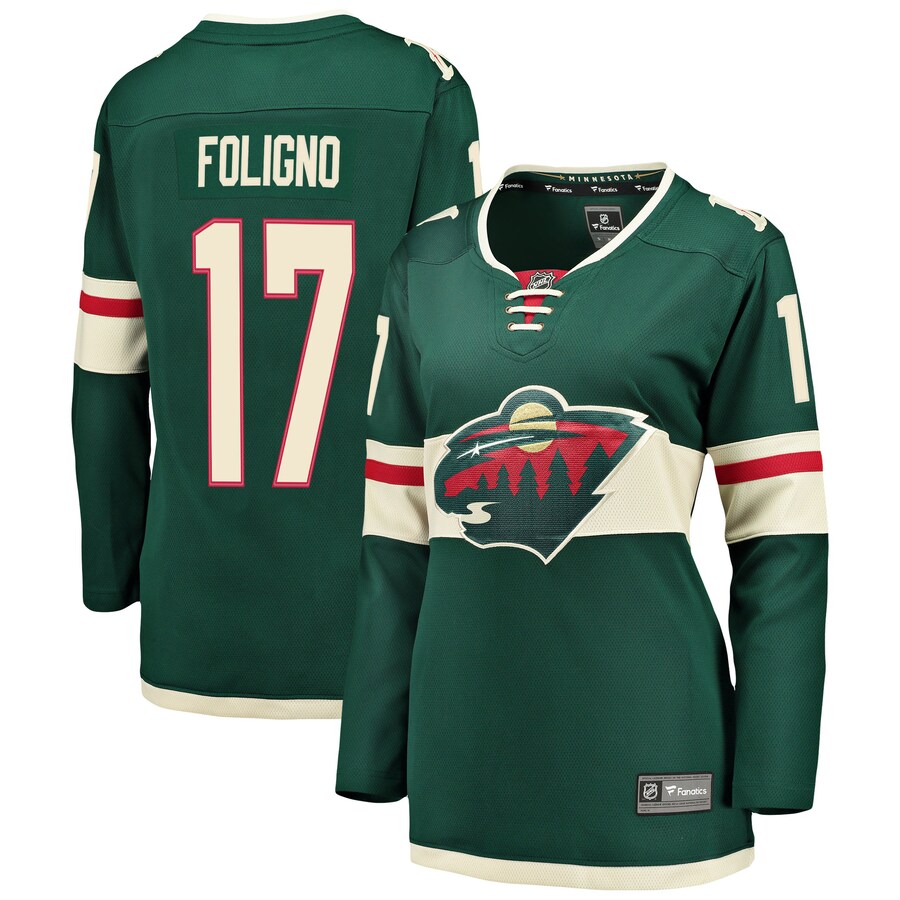 Women's Minnesota Wild Marcus Foligno Fanatics Branded Green Breakaway Player Jersey - Puhuasuan