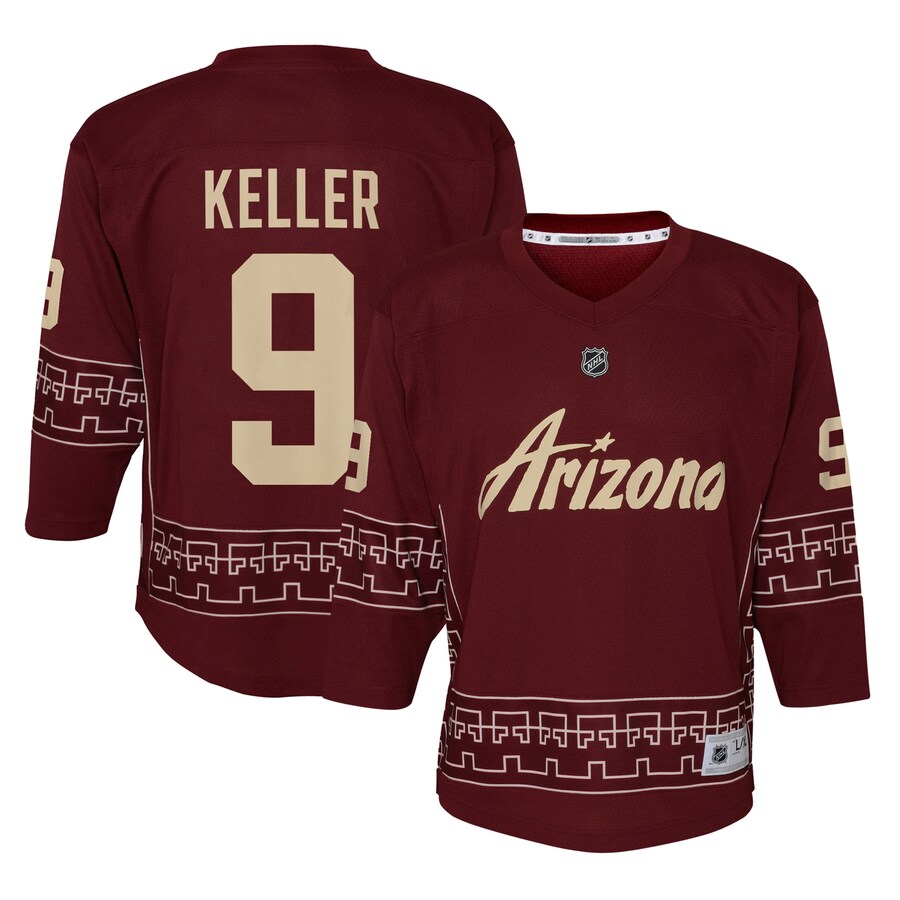 Youth Arizona Coyotes Clayton Keller Garnet Alternate 2022/23 Replica Player Jersey - Puhuasuan
